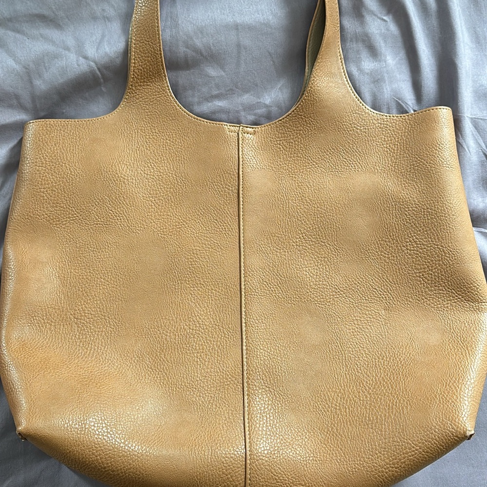 Tan Leather Tote Bag